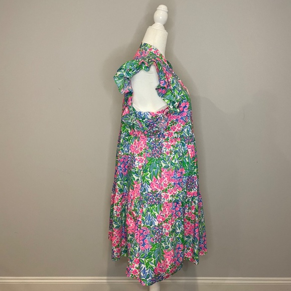 Lilly Pulitzer Pink and Green Floral Midi Dress - Picture 6 of 8